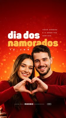 Story Dia Dos Namorados 12 de Junho Social Media PSD Editável