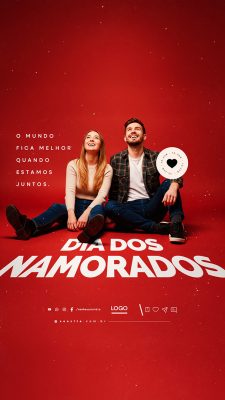 Story Dia Dos Namorados 12 de Junho Social Media PSD Editável