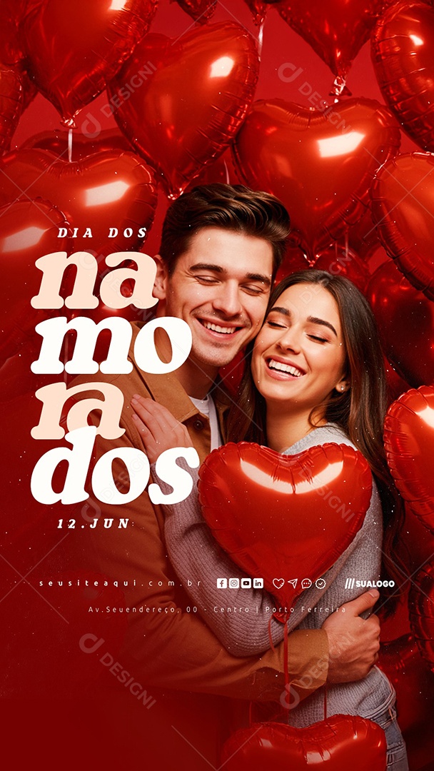 Story Dia Dos Namorados 12 de Junho Social Media PSD Editável