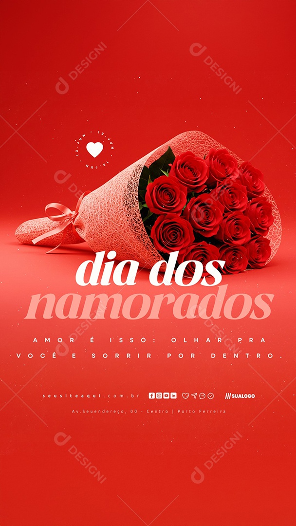 Story Dia Dos Namorados 12 de Junho Social Media PSD Editável