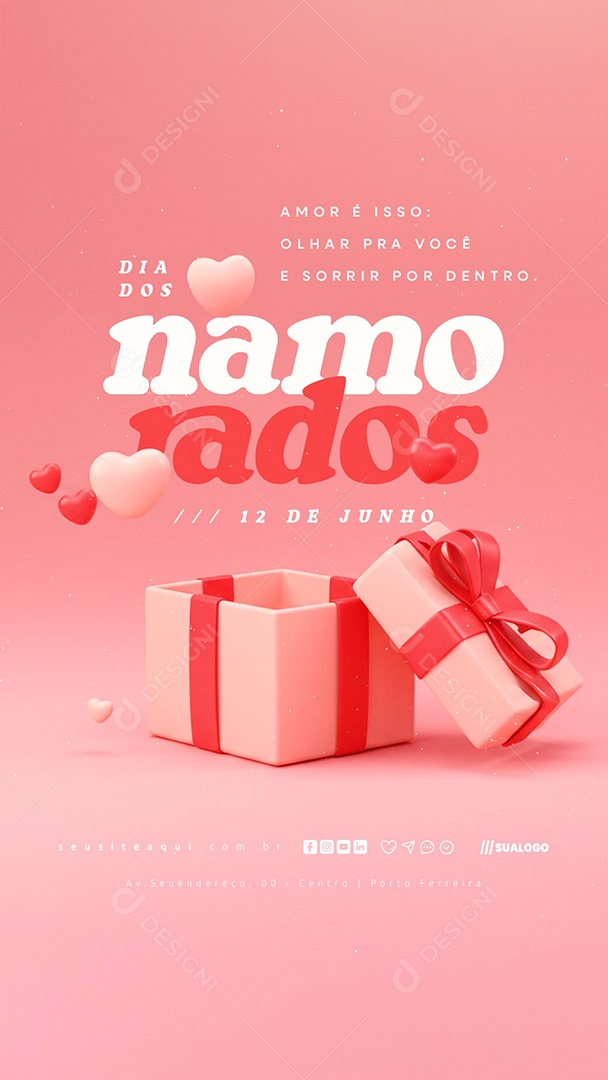 Story Dia Dos Namorados 12 de Junho Social Media PSD Editável