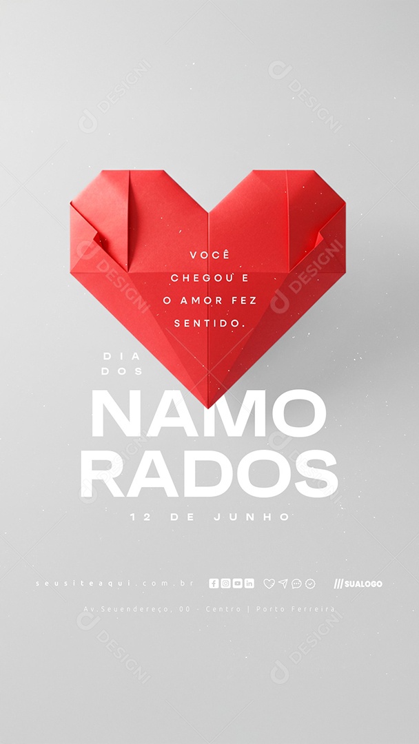 Story Dia Dos Namorados 12 de Junho Social Media PSD Editável