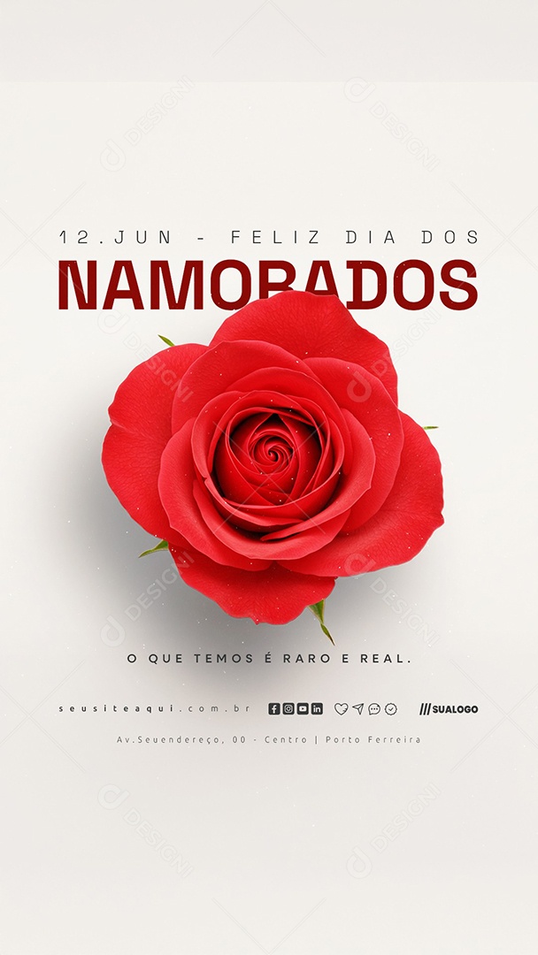 Story Feliz Dia Dos Namorados 12 de Junho Social Media PSD Editável