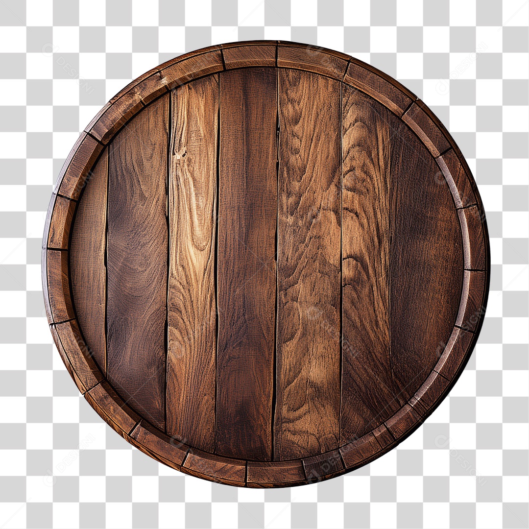 Placa de Madeira Redonda PNG Transparente