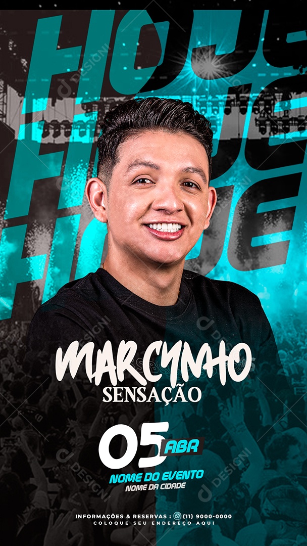 Story Flyer Hoje Social Media PSD Editável