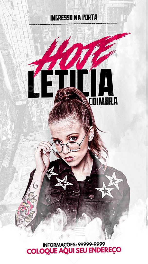 Story Flyer Ingresso Na Porta Social Media PSD Editável