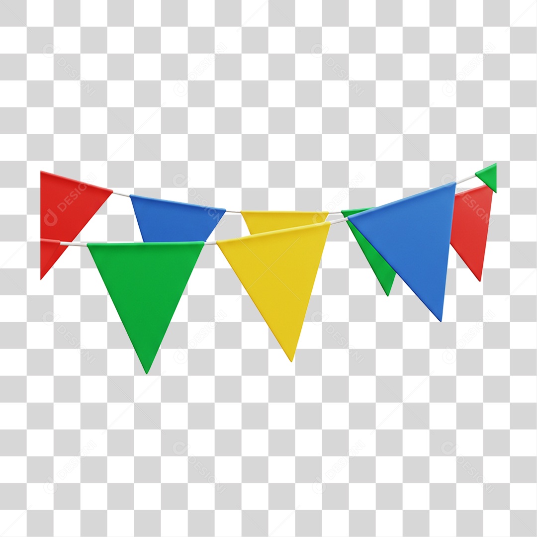 Bandeirinhas de Festa Junina PNG Transparente