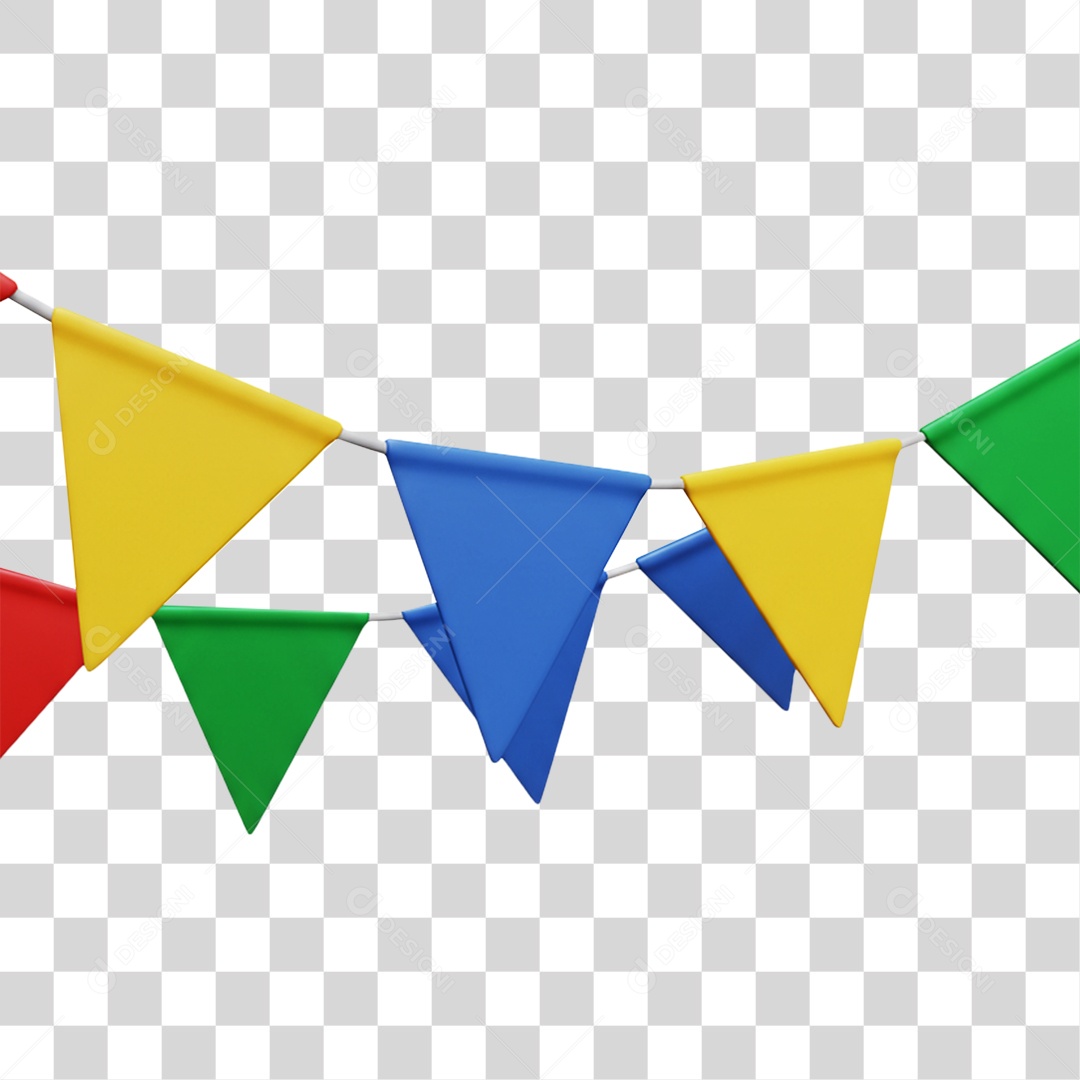 Bandeirinhas de Festa Junina PNG Transparente