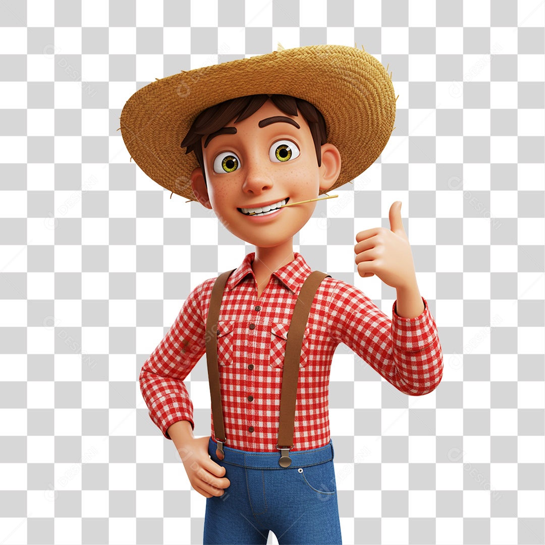 Homem Caipira PNG Transparente