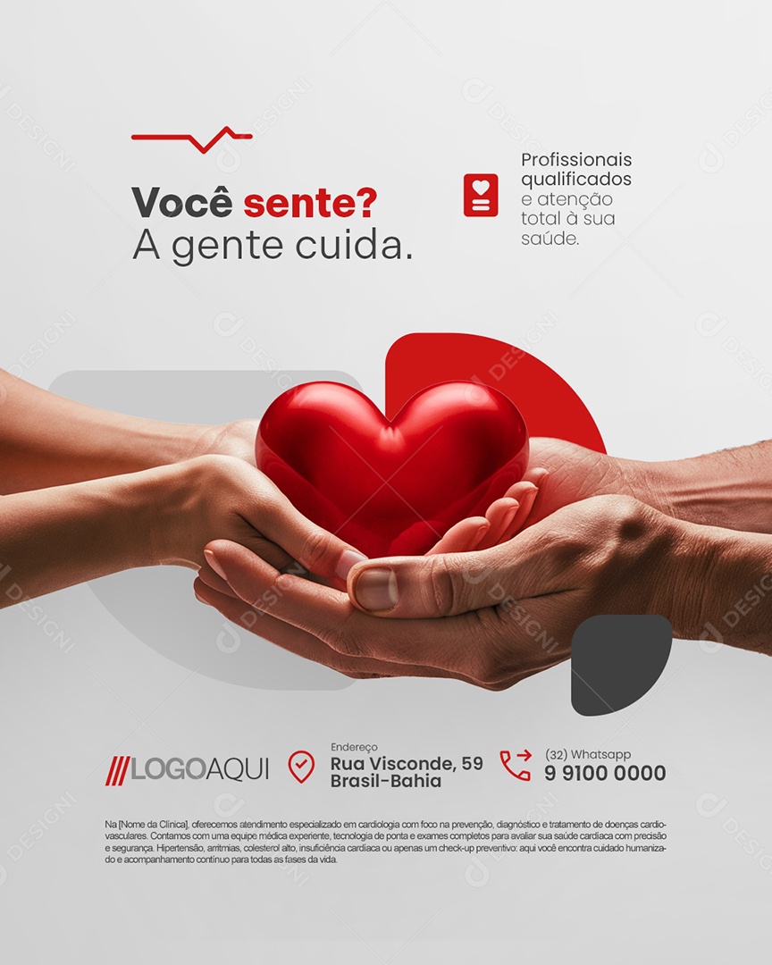 Cardiologia Você Sente Social Media PSD Editável