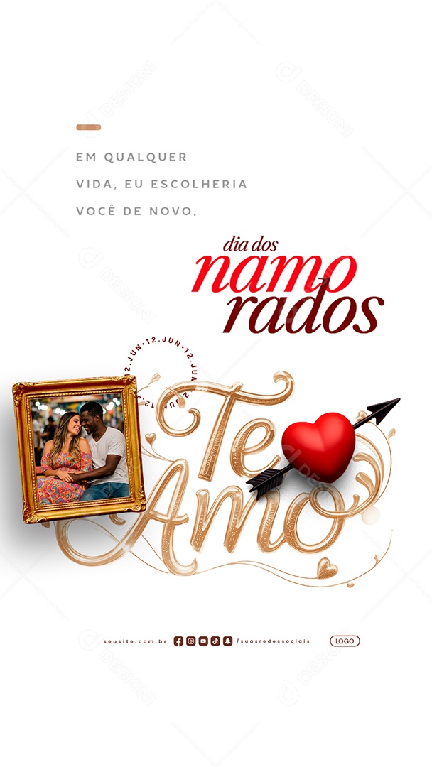 Story Dia Dos Namorados 12 de Junho Social Media PSD Editável