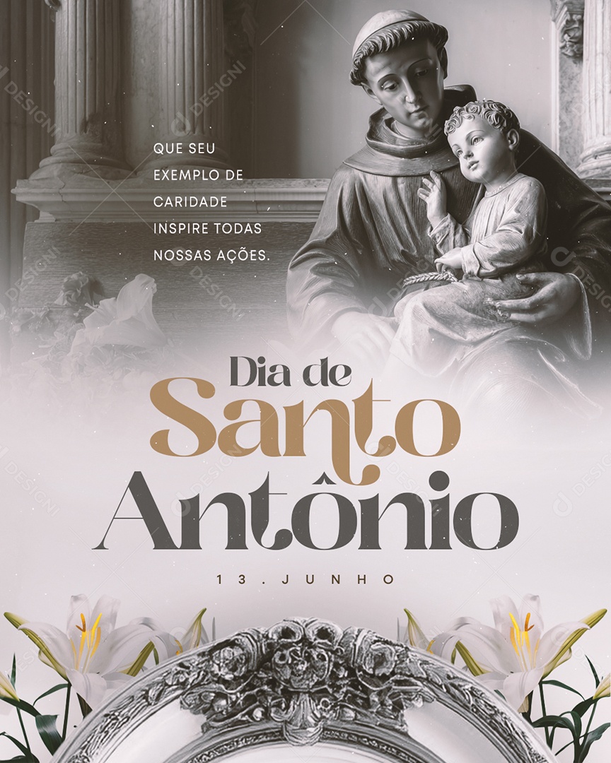 Dia De Santo Antônio 13 De Junho Social Media PSD Editável