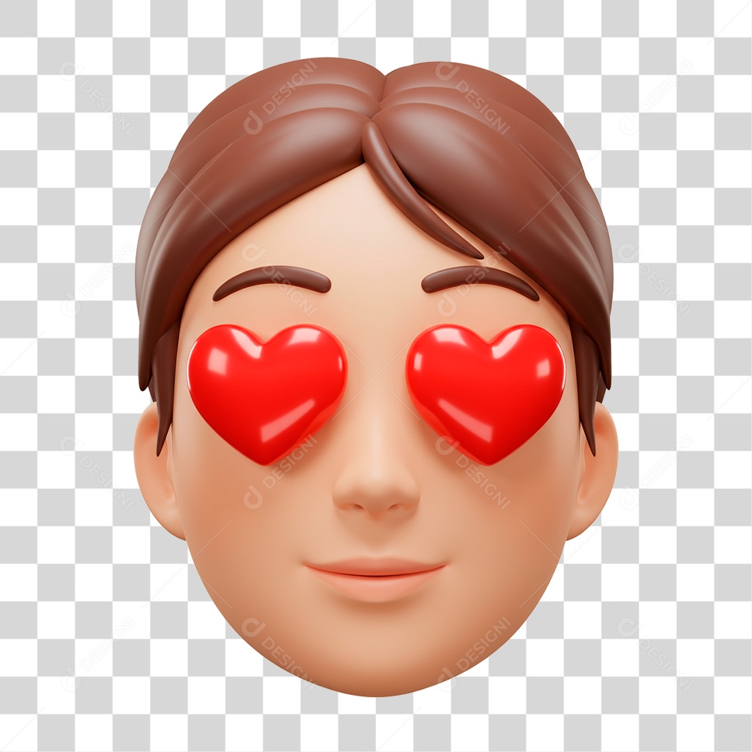 Emoji Apaixonado PNG Transparente