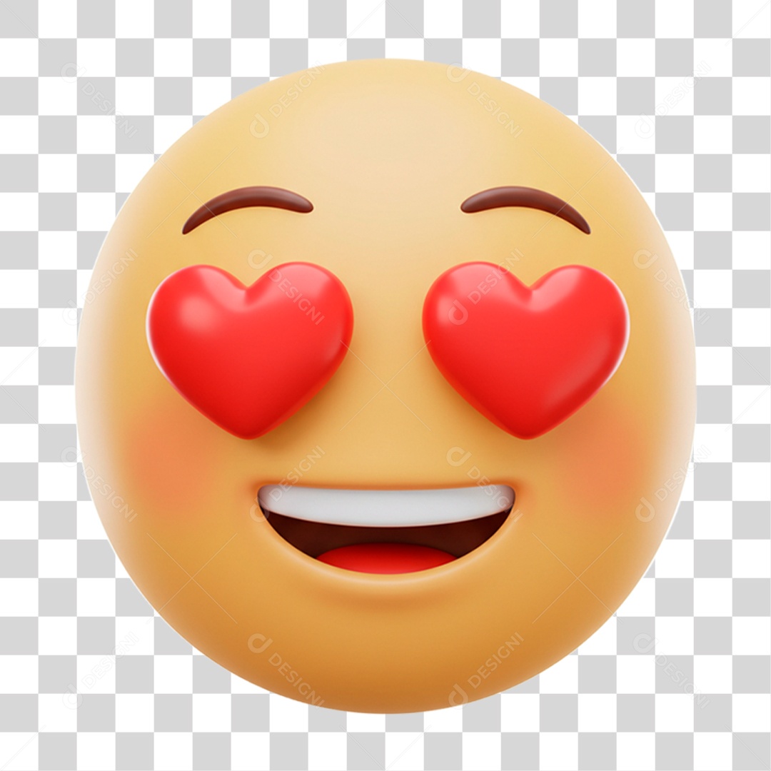 Emoji Apaixonado PNG Transparente