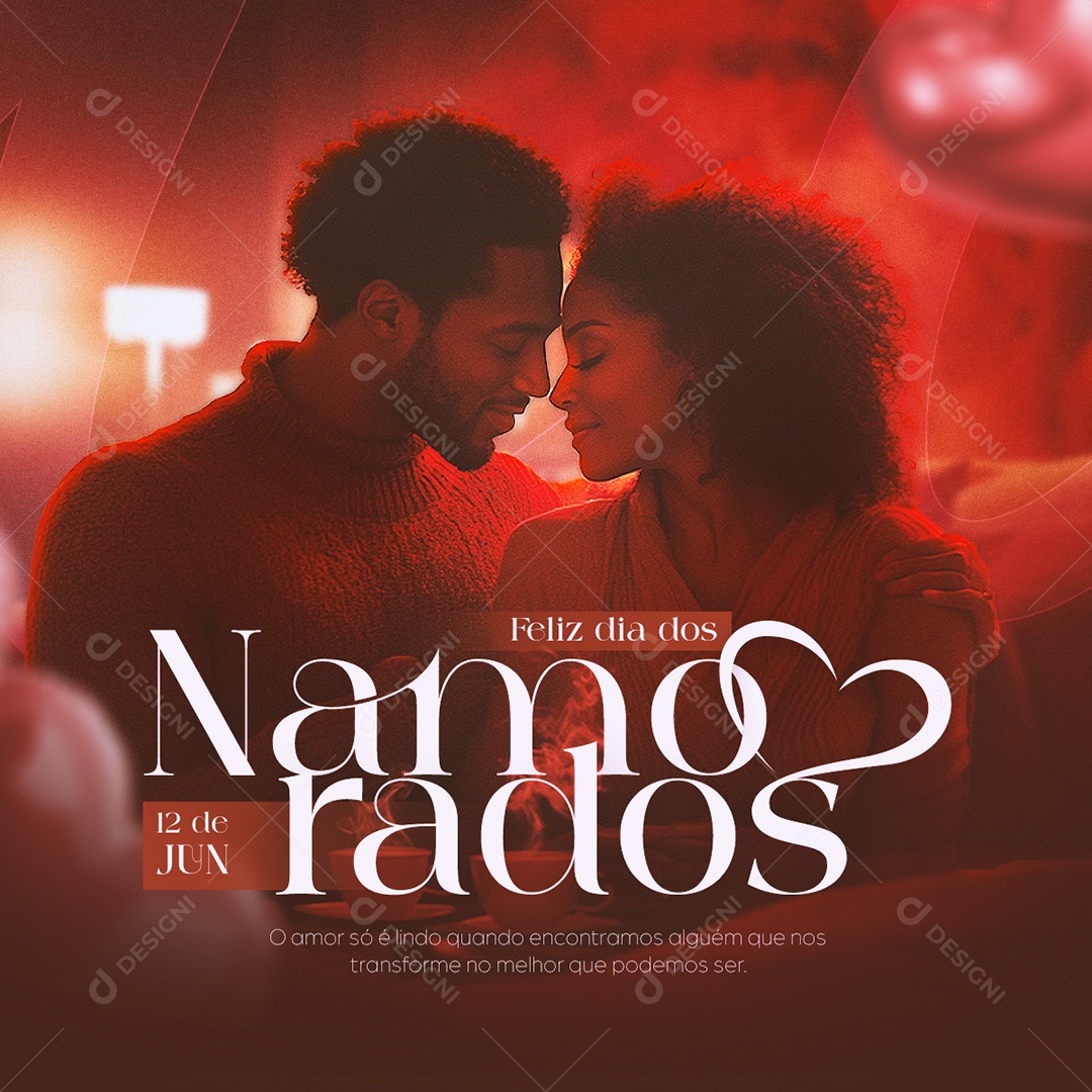 Feliz Dia Dos Namorados 12 de Junho Social Media PSD Editável