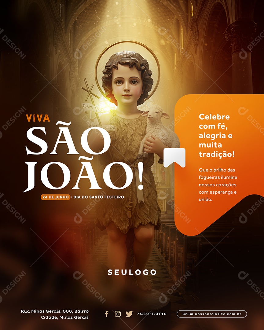 Viva São João Social Media PSD Editável
