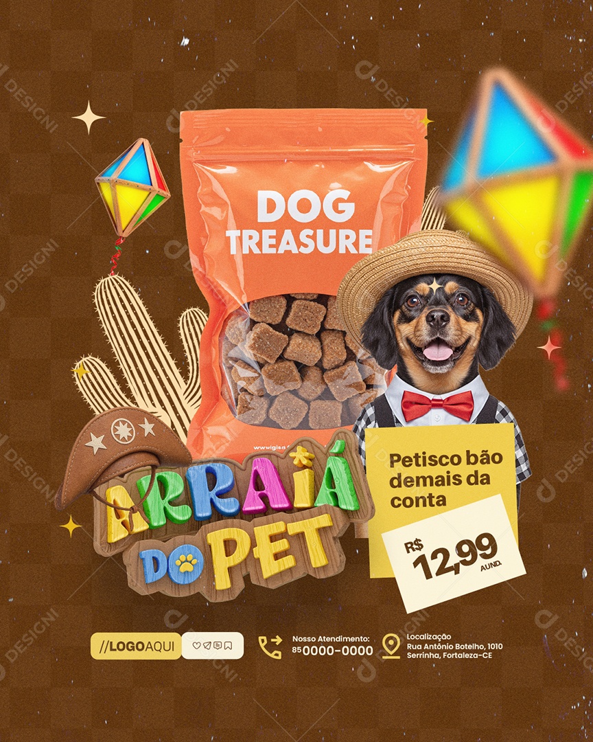 Petshop Petiscos São Bons Demais Social Media PSD Editável