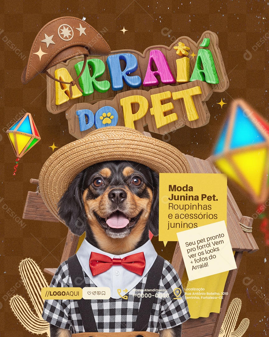 Petshop Moda Junina Pet Social Media PSD Editável