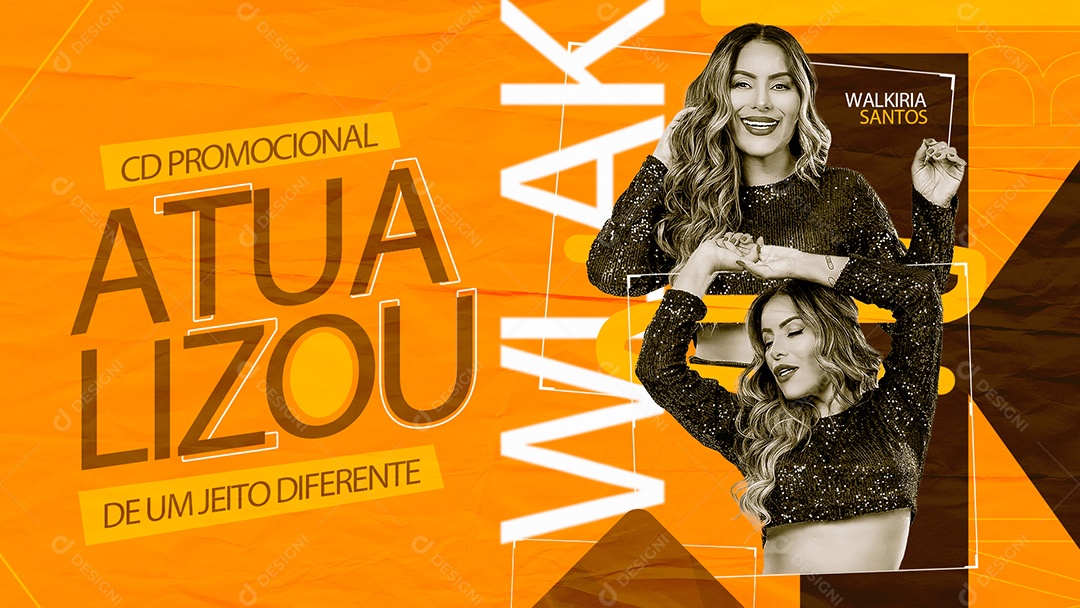 Banner Flyer Agenda Semanal Walkiria Santos Social Media PSD Editável