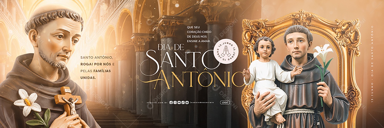 Carrossel Dia De Santo Antônio 13 De Junho Social Media PSD Editável