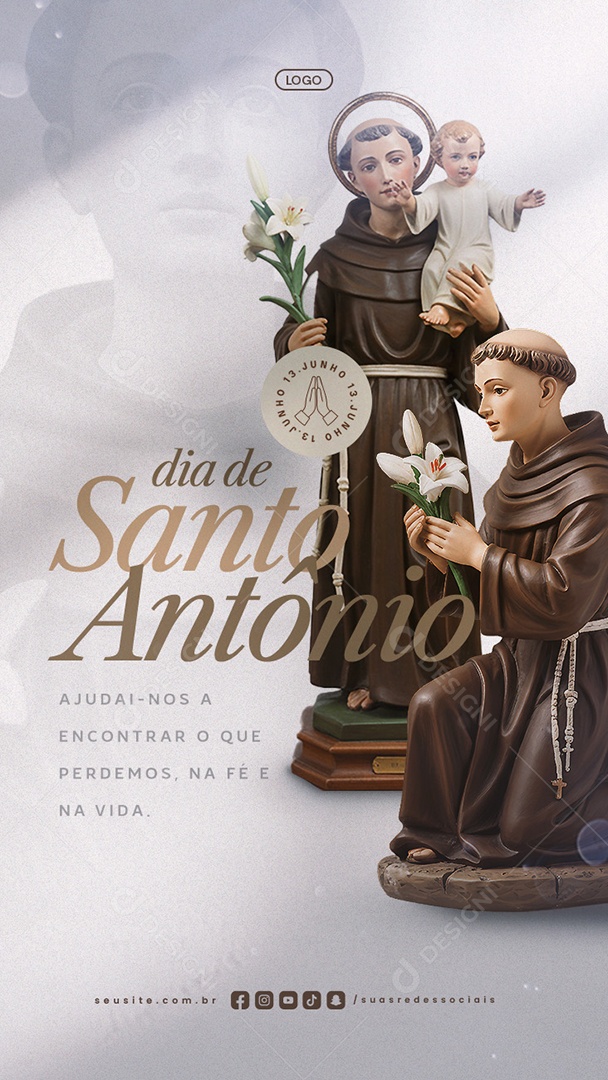 Story Dia De Santo Antônio 13 De Junho Social Media PSD Editável