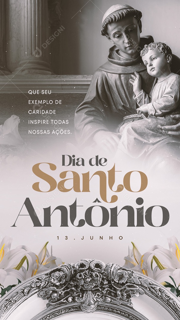 Story Dia De Santo Antônio 13 De Junho Social Media PSD Editável