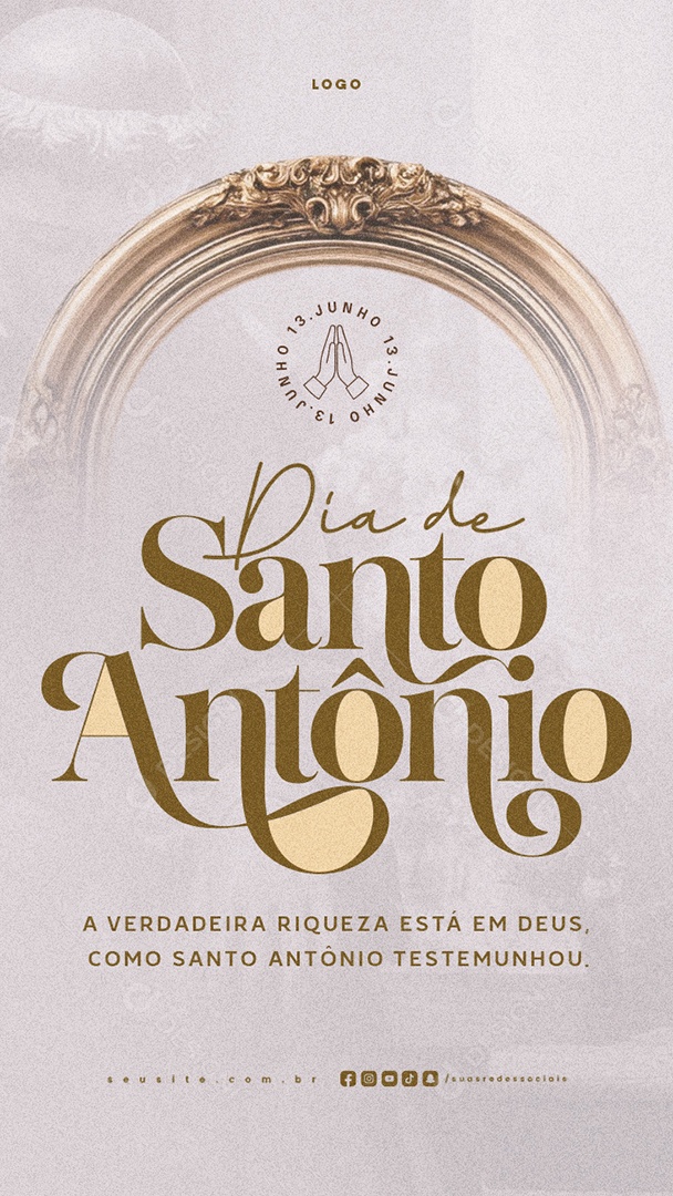 Story Dia De Santo Antônio 13 De Junho Social Media PSD Editável