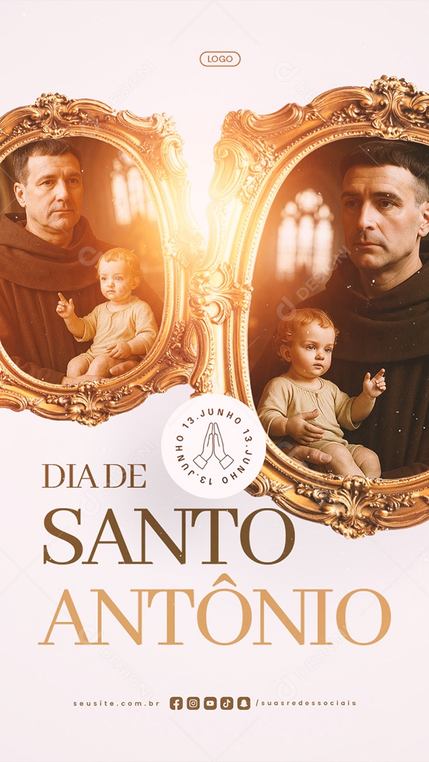 Story Dia De Santo Antônio 13 De Junho Social Media PSD Editável