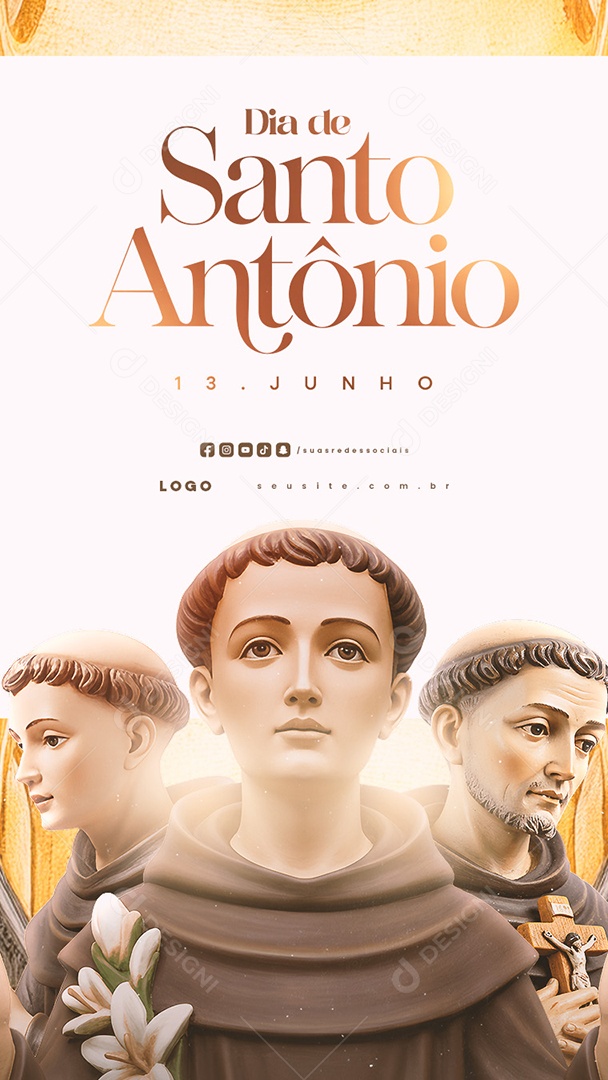 Story Dia De Santo Antônio 13 De Junho Social Media PSD Editável