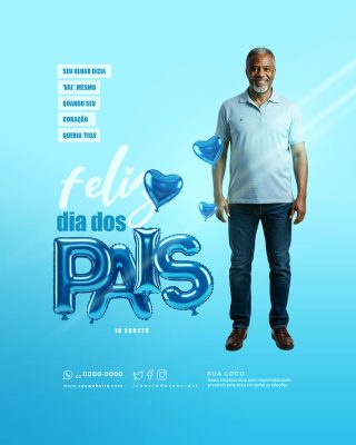 Feliz Dia Dos Pais Social Media PSD Editável