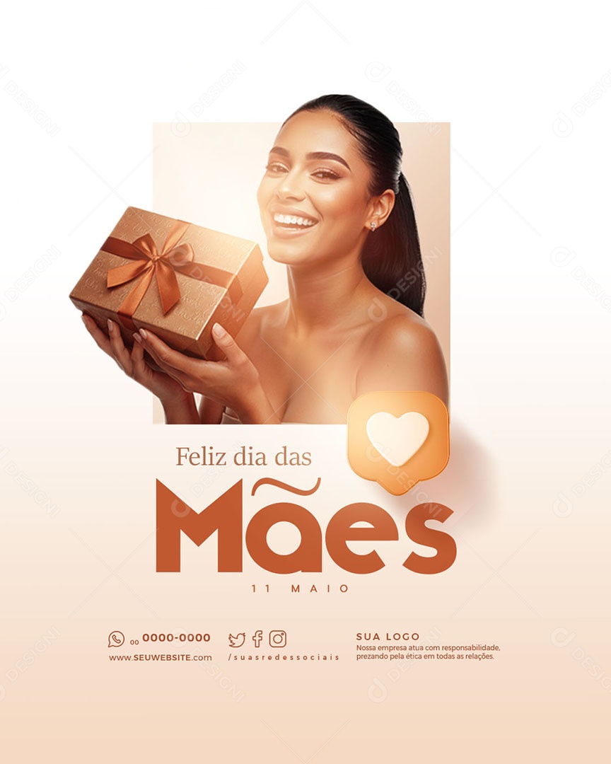 Feliz Dia das Mães 11 de Maio Social Media PSD Editável