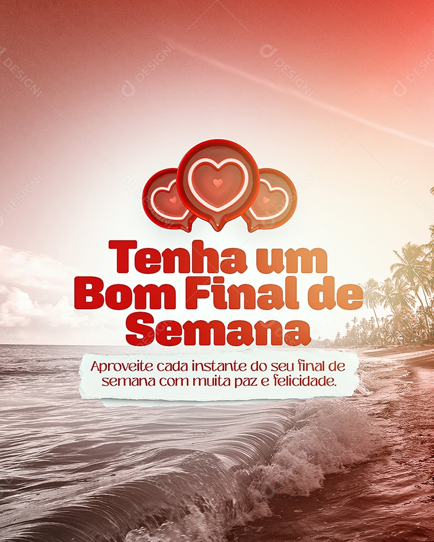 Tenha um Bom Final de Semana Social Media PSD Editável
