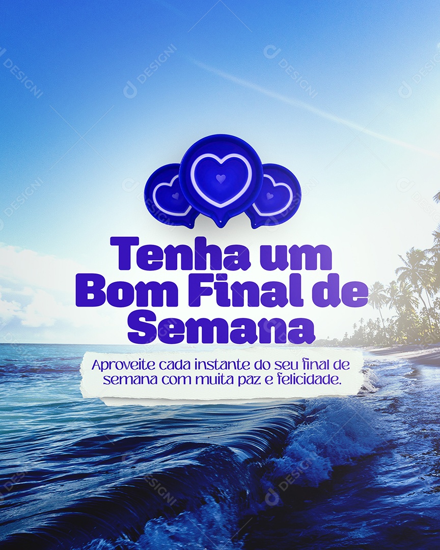 Tenha um Bom Final de Semana Social Media PSD Editável