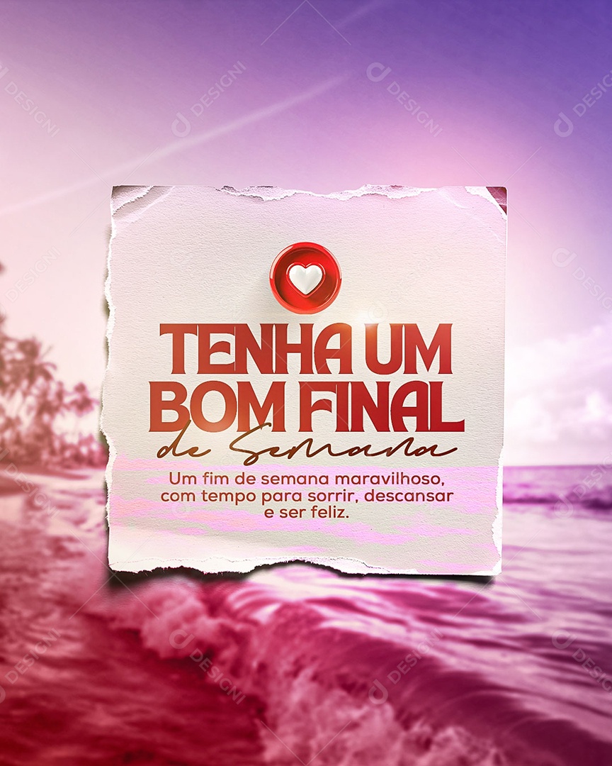 Tenha um Bom Final de Semana Social Media PSD Editável