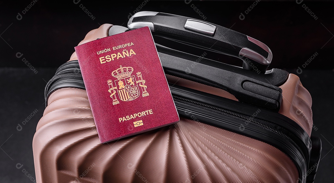 Passaporte internacional de um cidadão mala