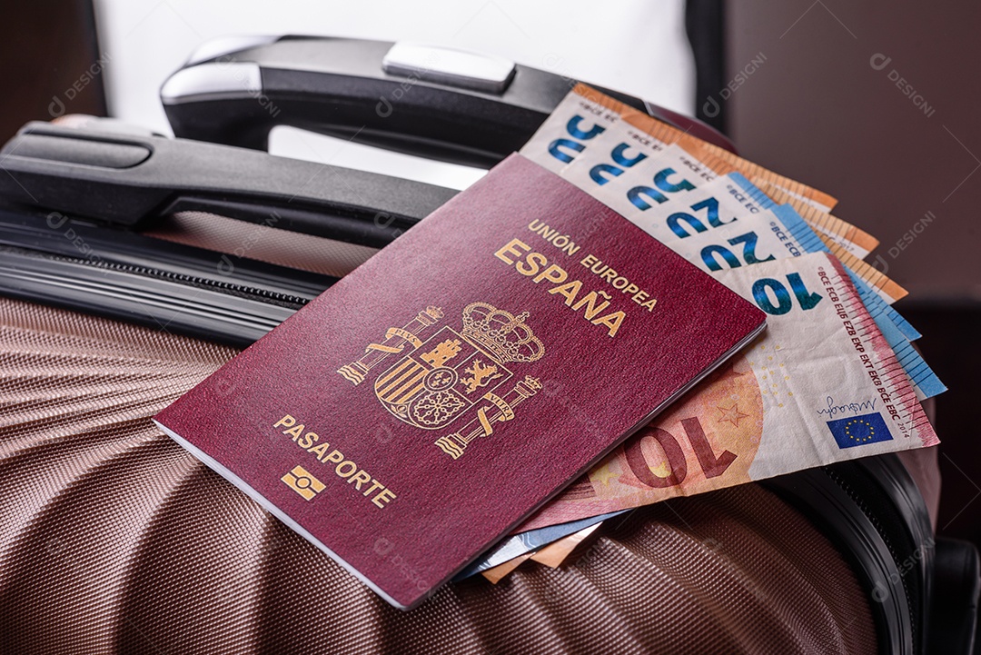 Passaporte internacional de um cidadão mala