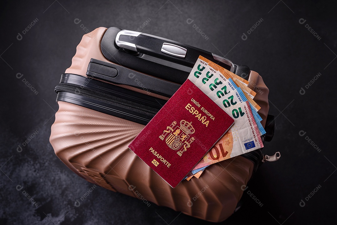 Passaporte internacional de um cidadão mala