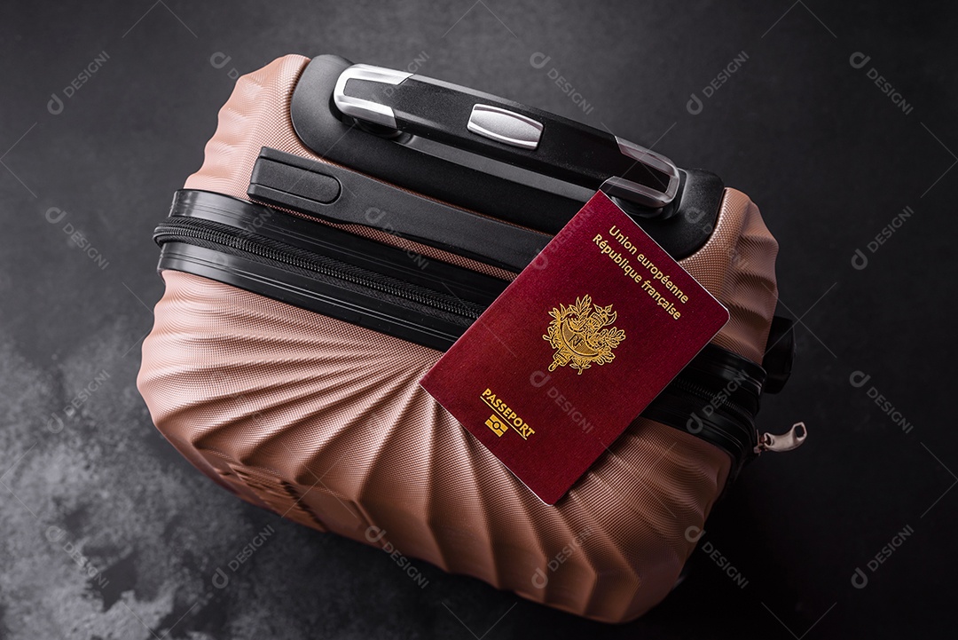 Passaporte internacional de um cidadão mala