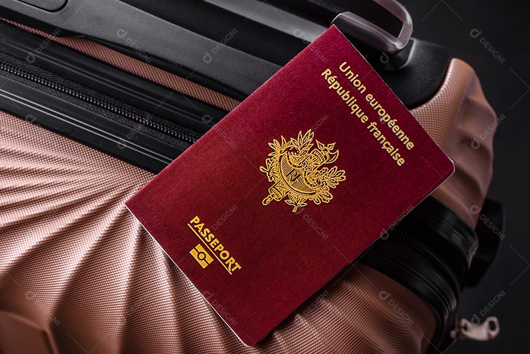 Passaporte internacional de um cidadão mala