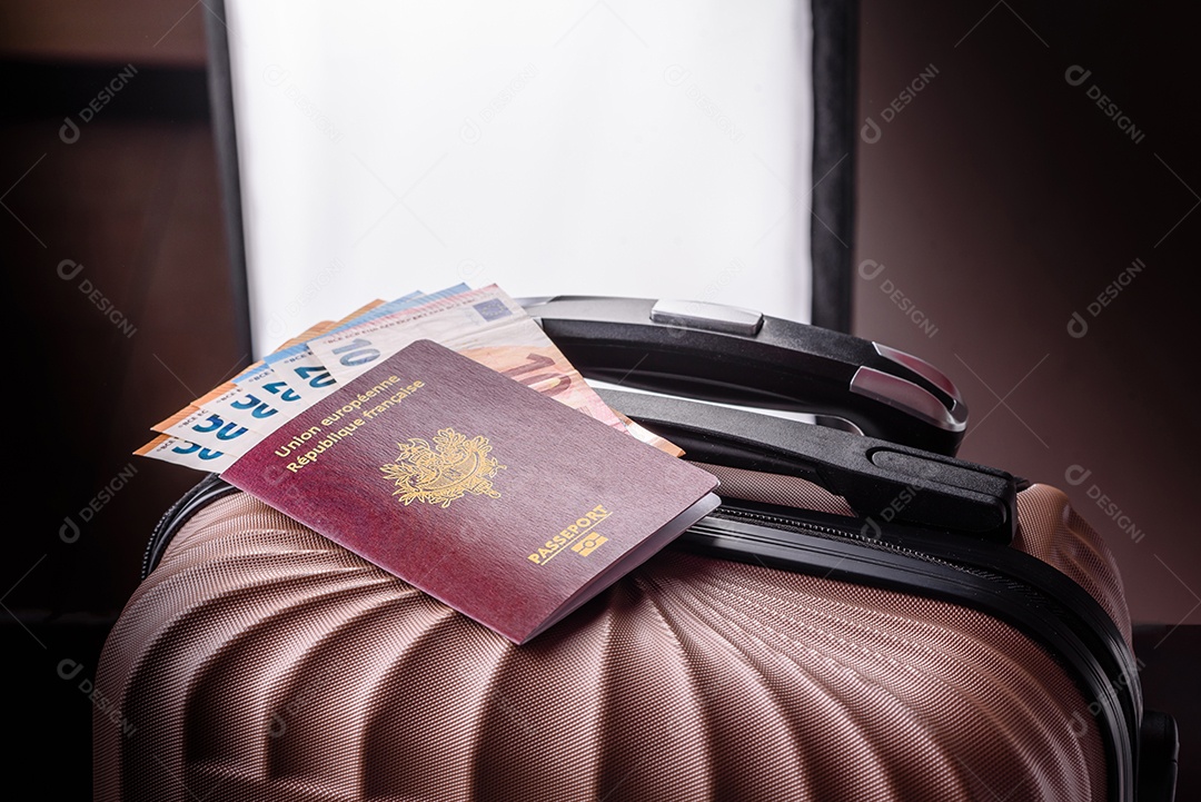 Passaporte internacional de um cidadão mala