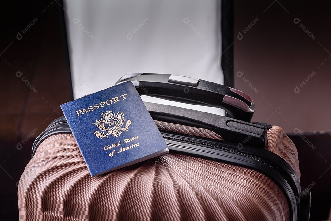 Passaporte internacional de um cidadão mala