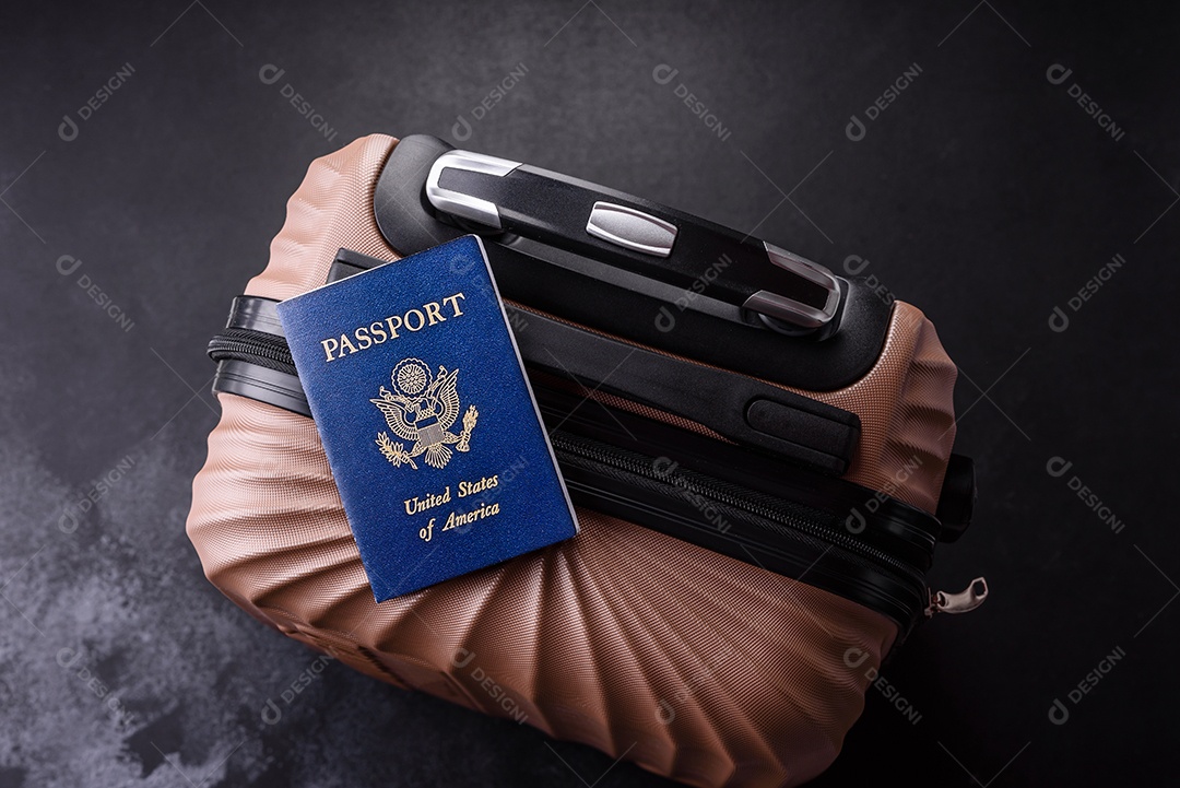 Passaporte internacional de um cidadão mala