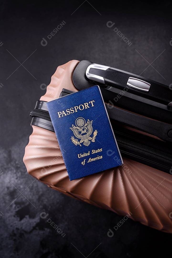 Passaporte internacional de um cidadão mala