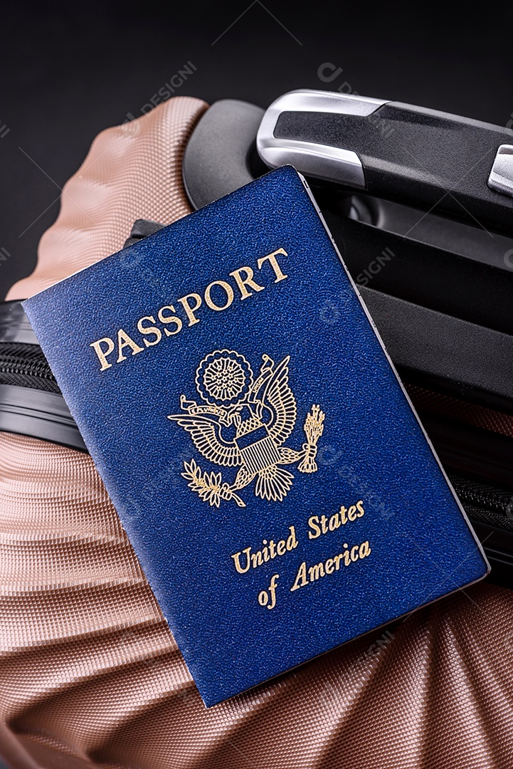 Passaporte internacional de um cidadão mala