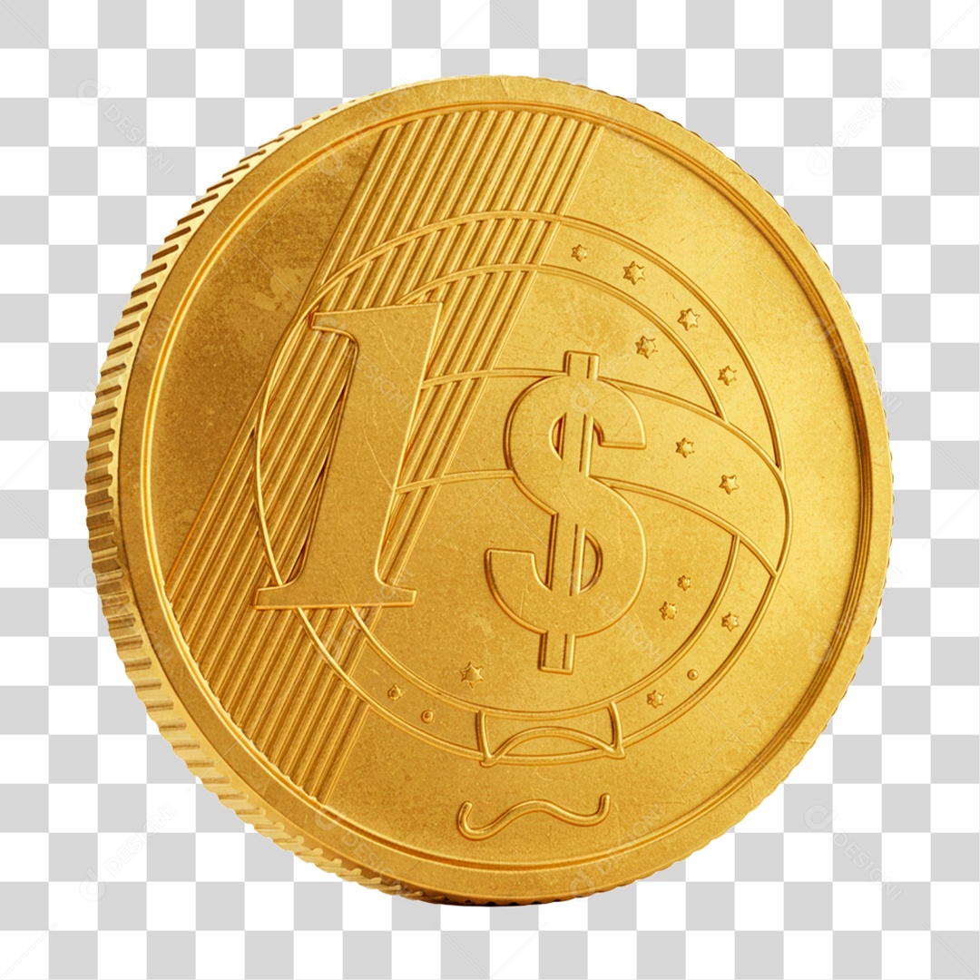 Moeda de Ouro PNG Transparente