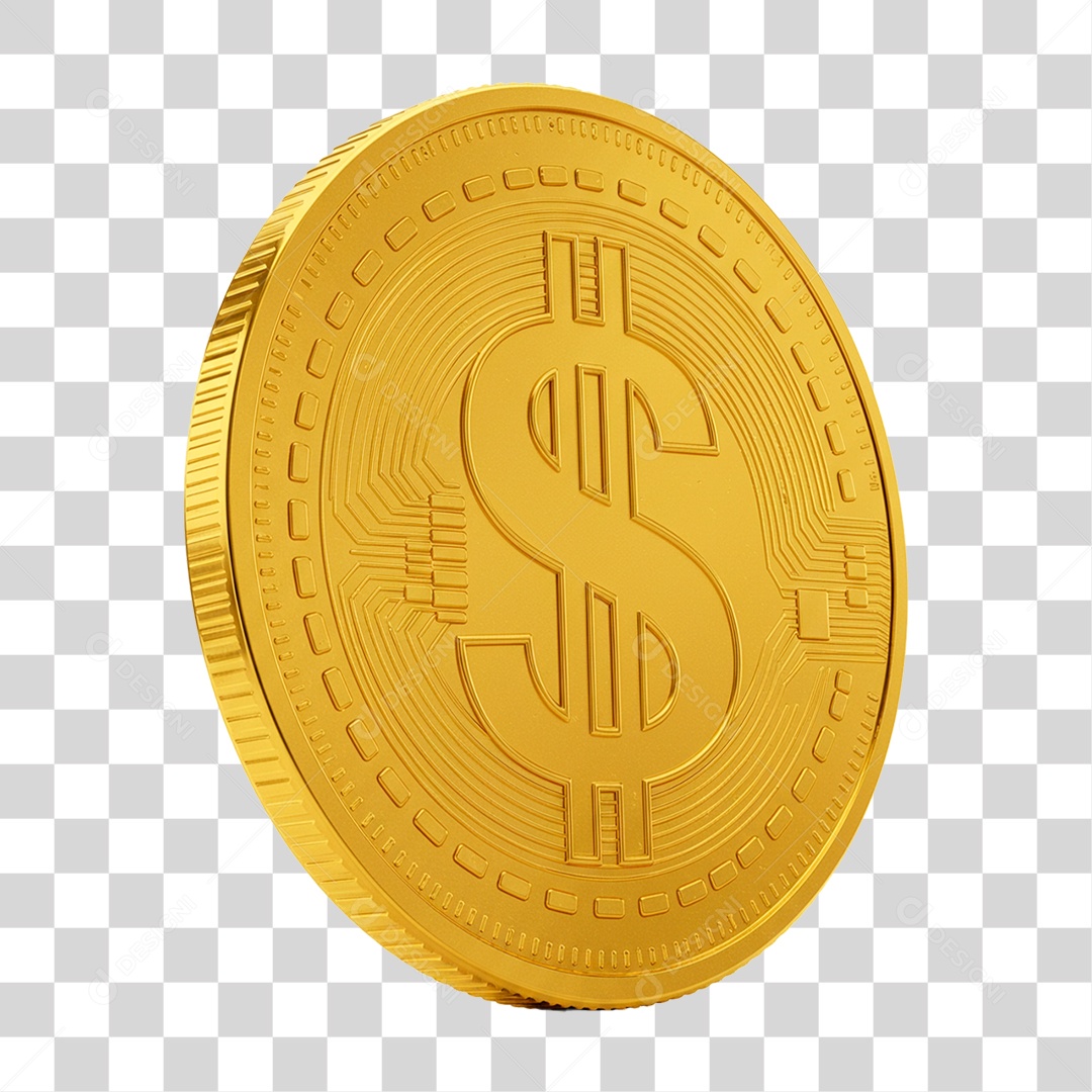 Moeda de Ouro PNG Transparente