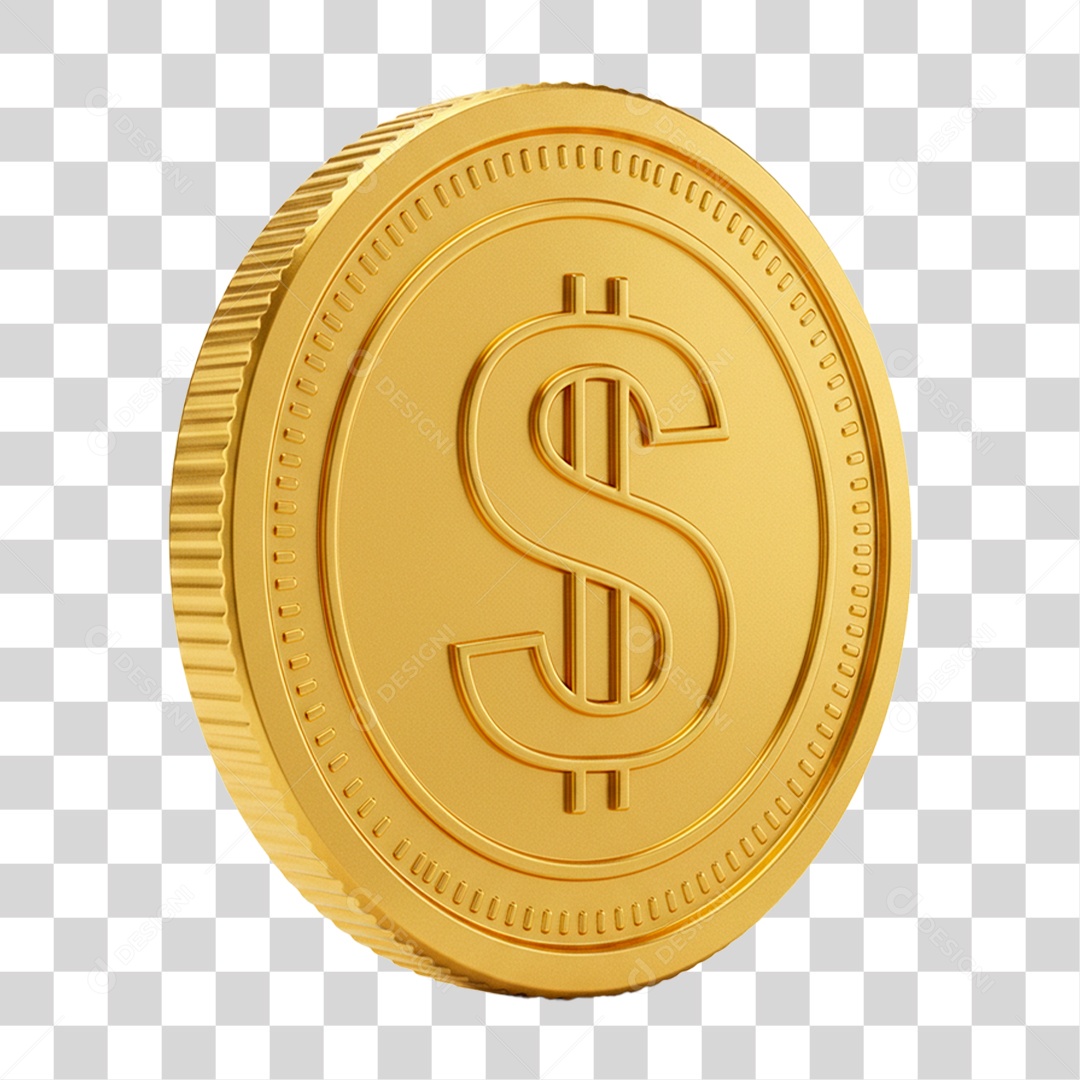 Moeda de Ouro PNG Transparente