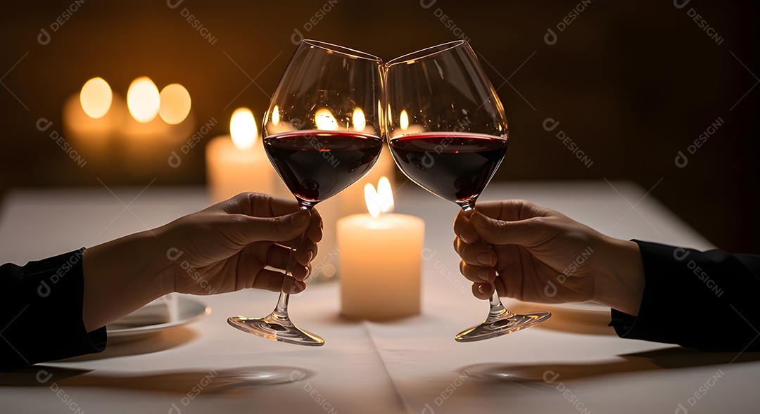 Pessoas sobre um restaurante tomando vinho em um jantar