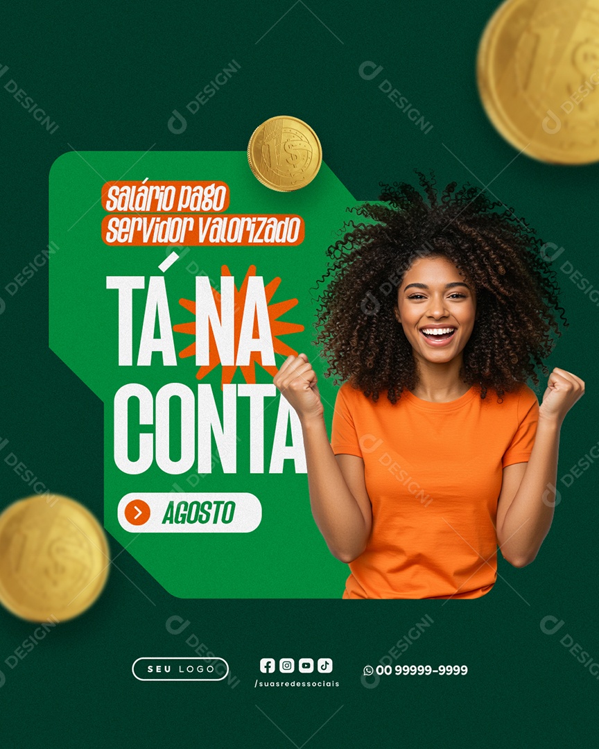 Salario Tá na Conta Social Media PSD Editável