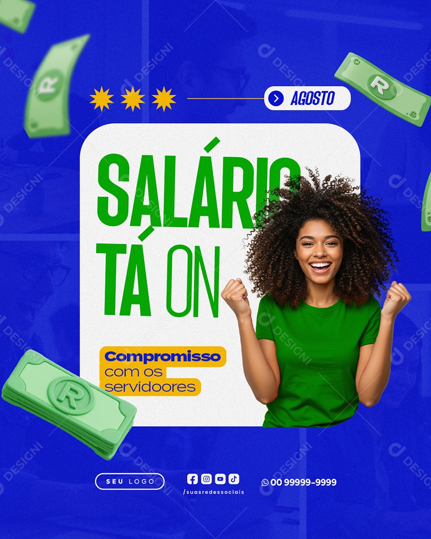 Salario Tá na Conta Social Media PSD Editável